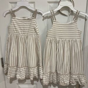 Tahari Girls' Cream and White Striped Sundress - Ruffle Hem..never worn..Perfect